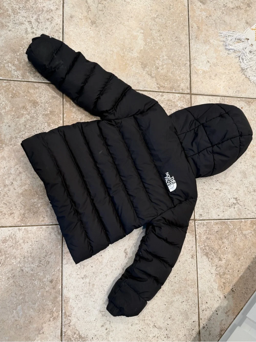 The North Face Kids Black Hooded Puffer Jacket